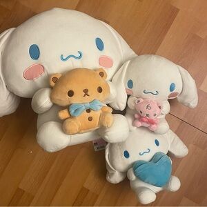 Sanrio Cinnamoroll My Melody Blue / White Plush Collection Collectible Set of 3